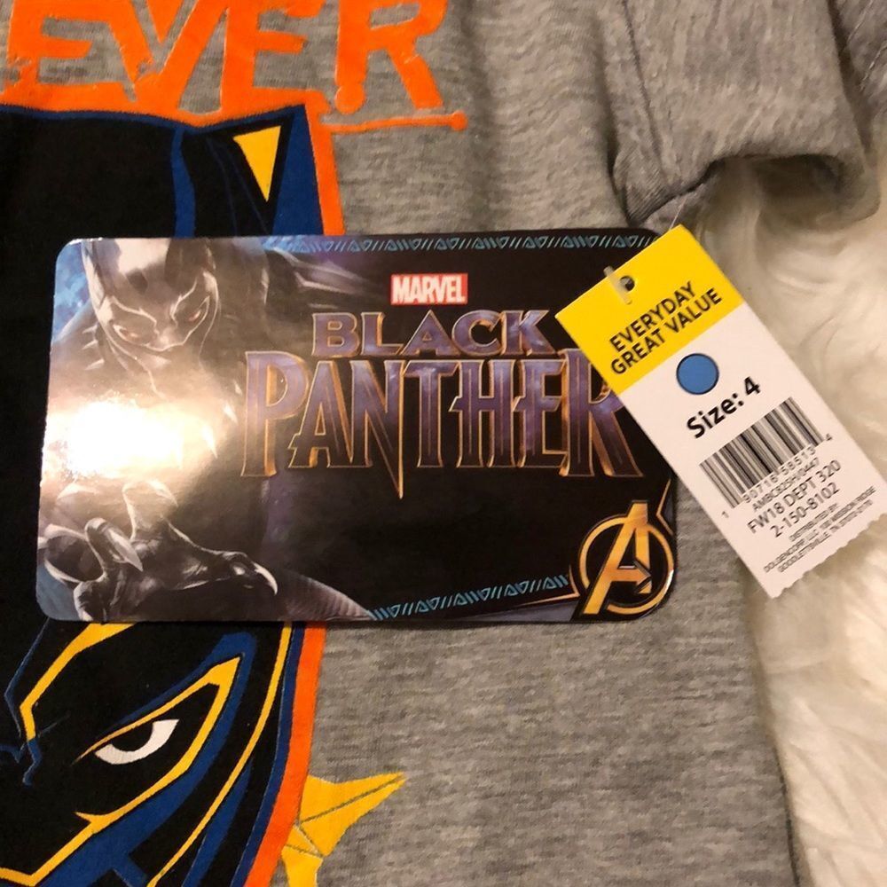 Marvel Black Panther Wakanda Tee Shirt New With Tags Little Boys Size 4 - Picture 7 of 14